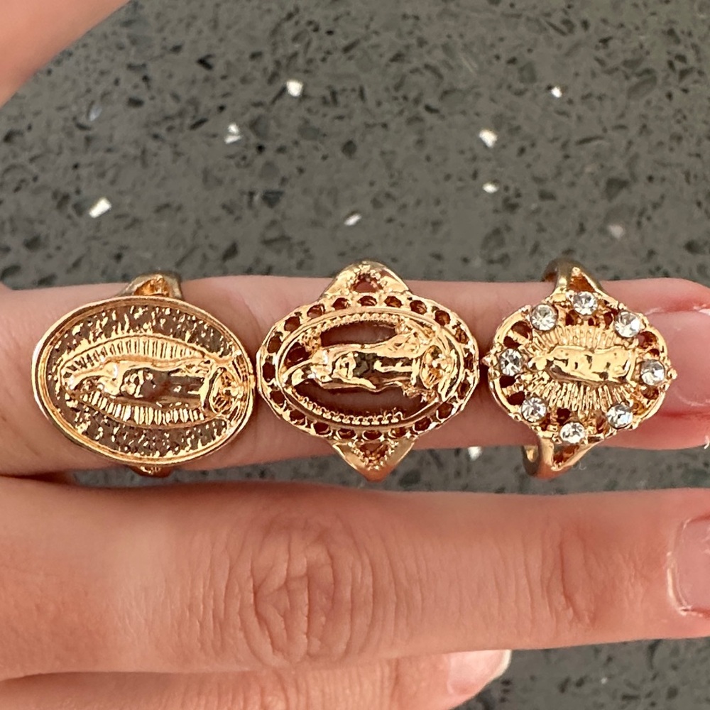 Gold Religious Ring Set